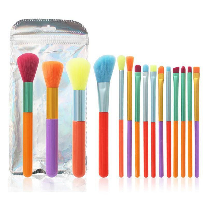 New Makeup Brush Set 15 Watercolor Makeup Brush Flower Know Beginner Color Makeup Brush Blush