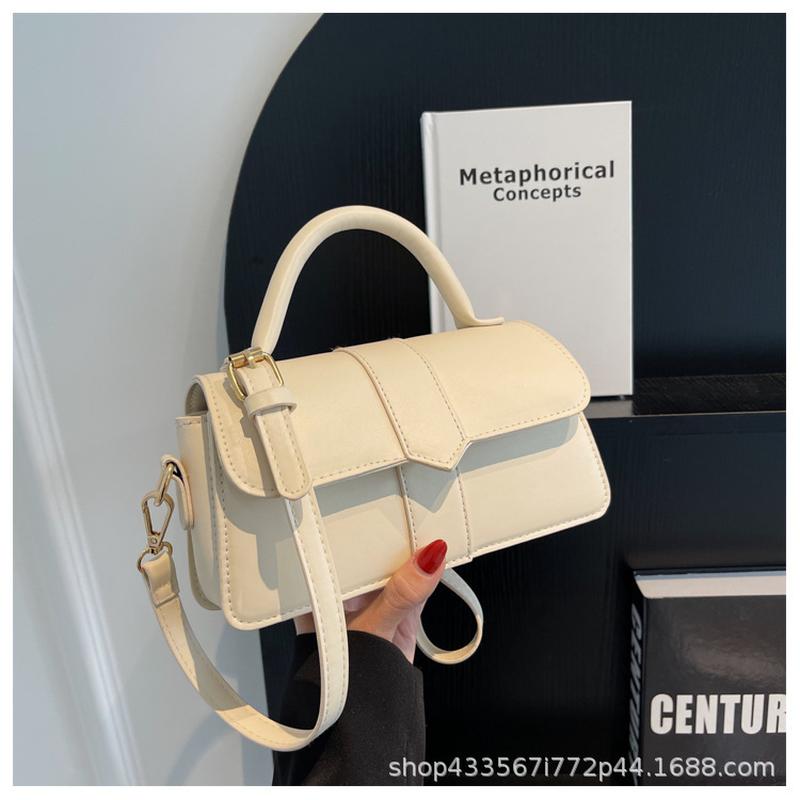 Fall Winter Fashion Bag for Women 2023 New High-Grade Solid Color Retro Shoulder Messenger Bag Hong Kong Style Light Luxury Small Square Bag women bag