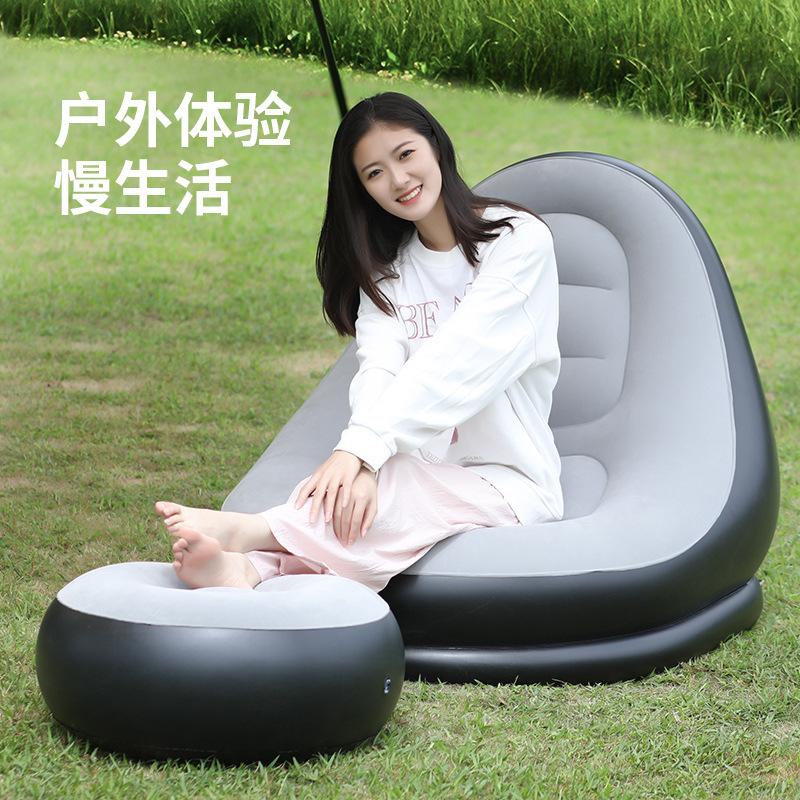 inflatable sofa lazy flocking inflatable sofa suit leisure sofa fashion lazybones outdoor inflatable stool