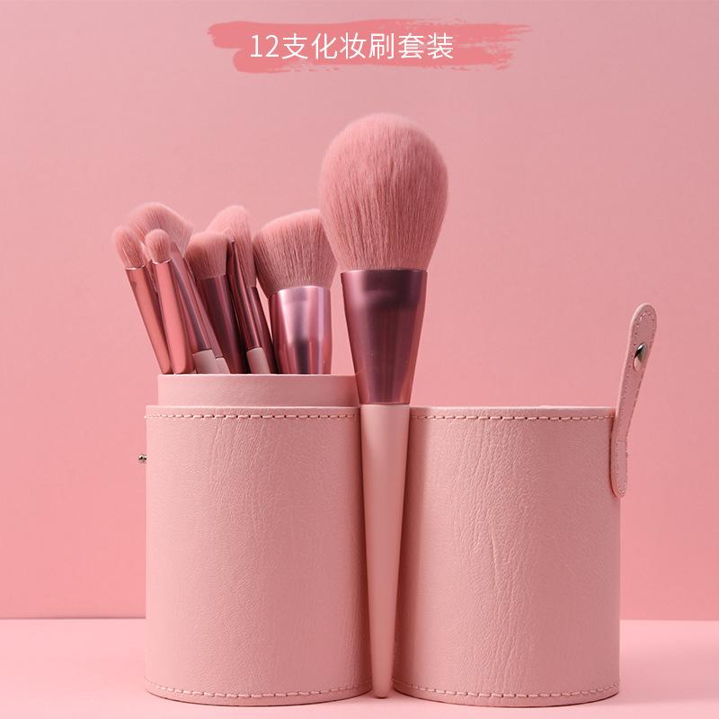 12 pink makeup brush set heart makeup brush powder brush blush brush eye shadow brush powder foundation brush beauty Specification drawing