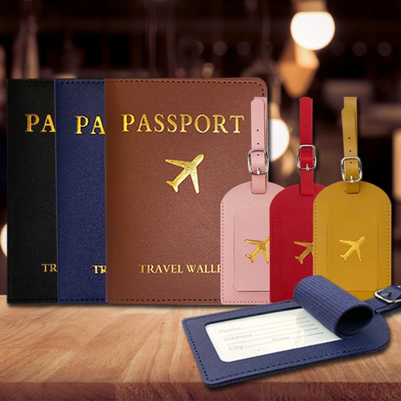 cross-border in stock luggage tag passport case suit luggage tag passport holder passport cover