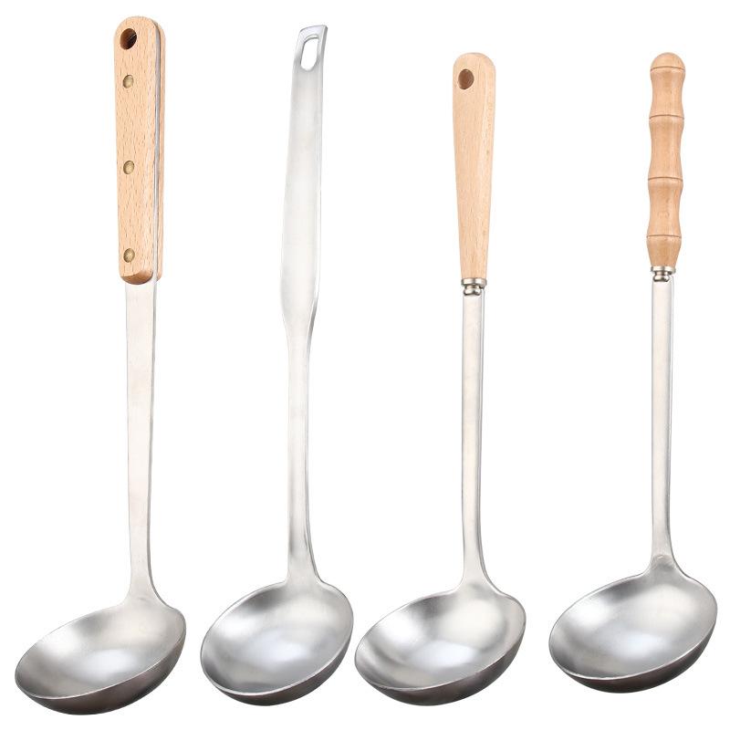 factory wholesale stainless steel soup colander kitchen supplies amazon hot selling wooden handle kitchenware kitchen items Item Picture