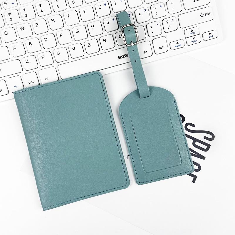pu leather passport cover tag passport case passport holder luggage tag suit customized
