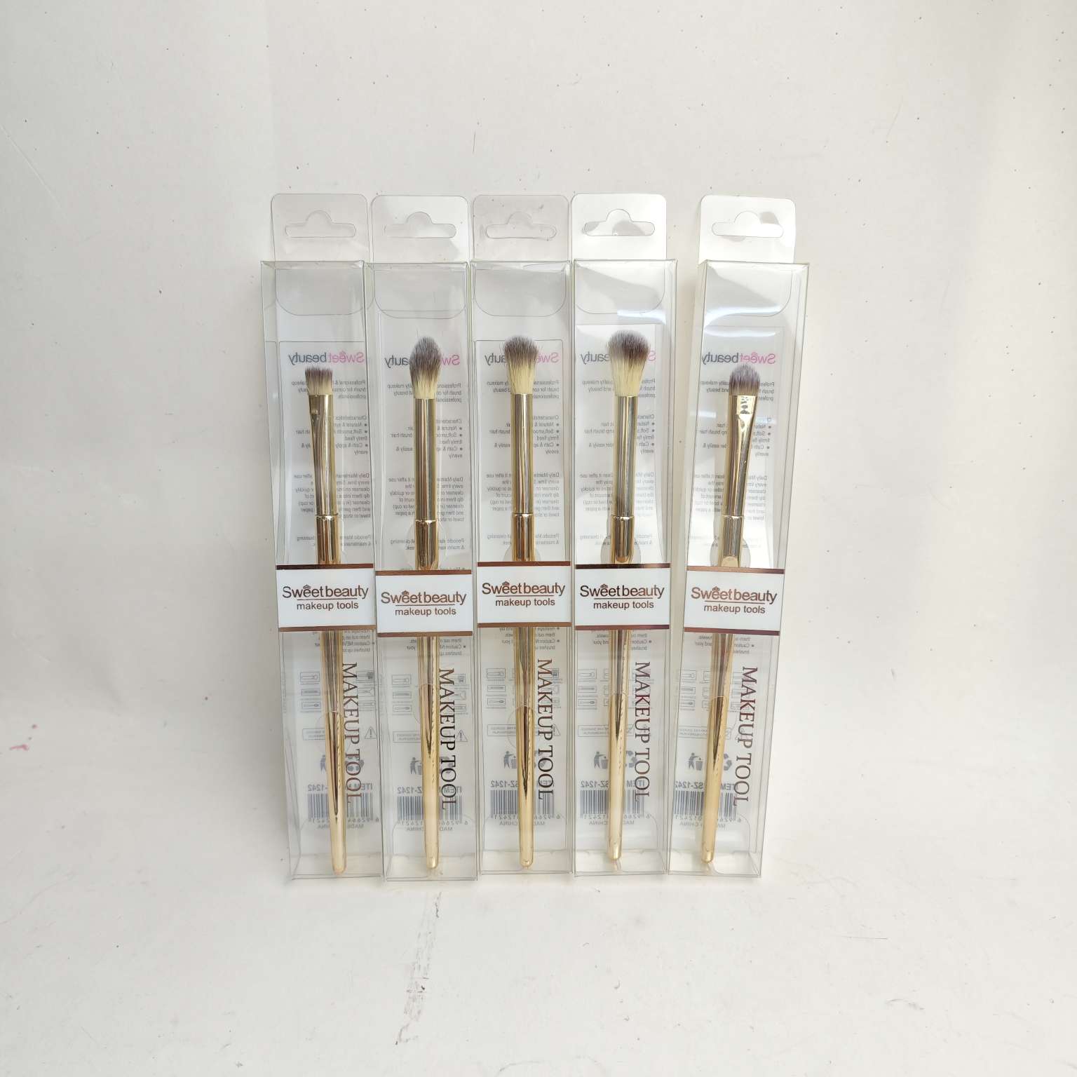 混装五支化妆刷 一支装 化妆刷毛头混装