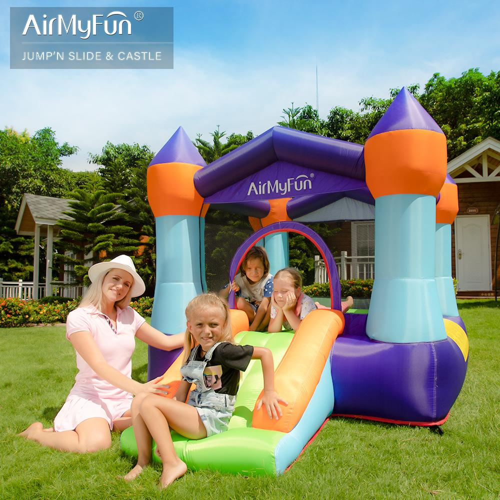 amf | small household castle household inflatable jumping bed kids' slide party inflatable castle small