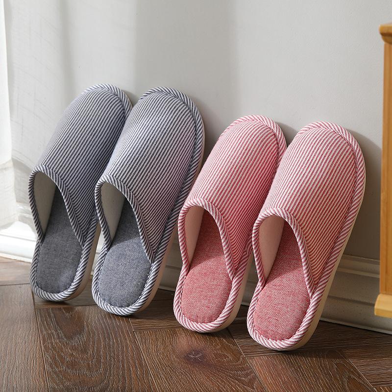 cotton slippers men's autumn and winter slippers home indoor non-slip household cotton slippers women's confinement shoes slippers winter full figure