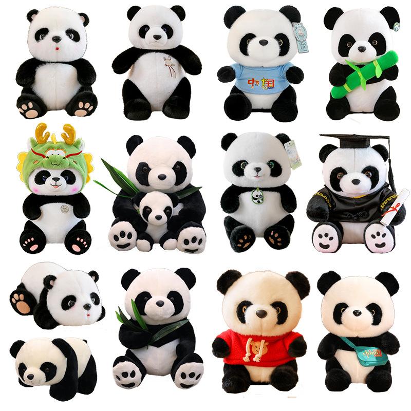 panda plush toy wholesale panda doll souvenir panda house gift cute hand gift printable logo