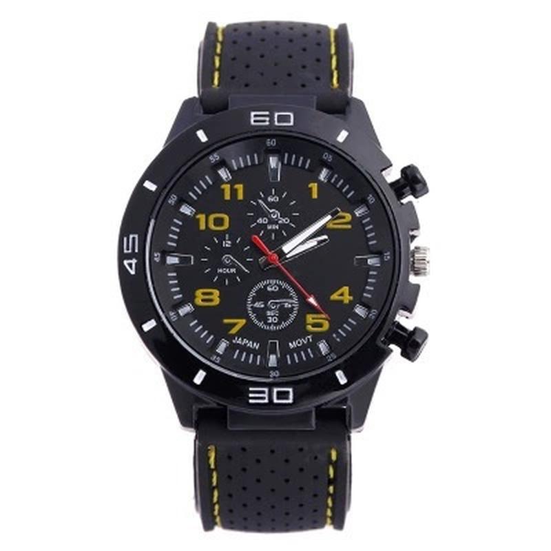 Popular AliExpress EBay Glue Fashion Sports Men's Watches Stitching Strap Silicone Student Watch Wholesale Specification drawing