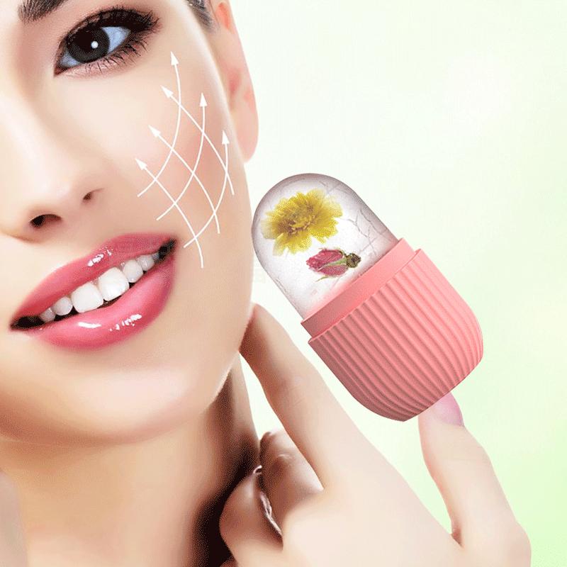 hot-selling face ice tray ice roller massage ice tray portable facial pore shrink care ice compress mold