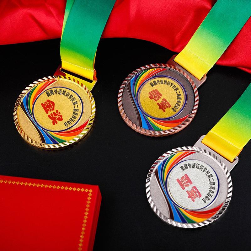 new medal making school sports games kindergarten metal medal children wheat gold and silver bronze medal spot formulation Specification drawing