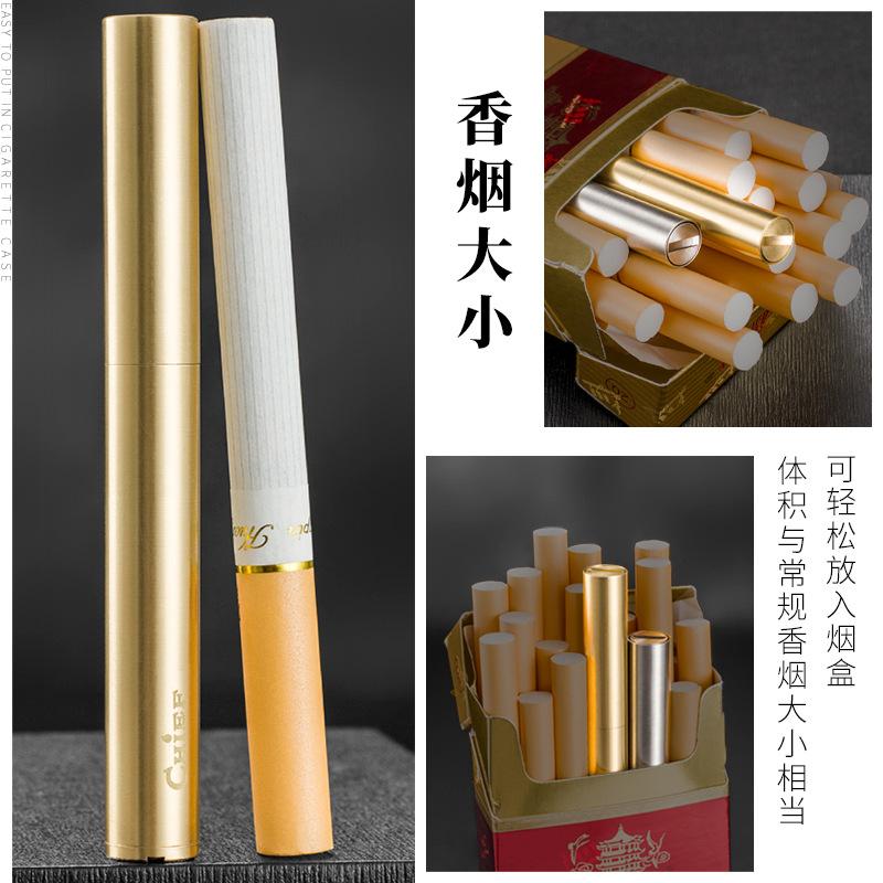nunchaku chief kerosene grinding wheel lighter personality double cut dragon stick brass lighter gift box Specification drawing