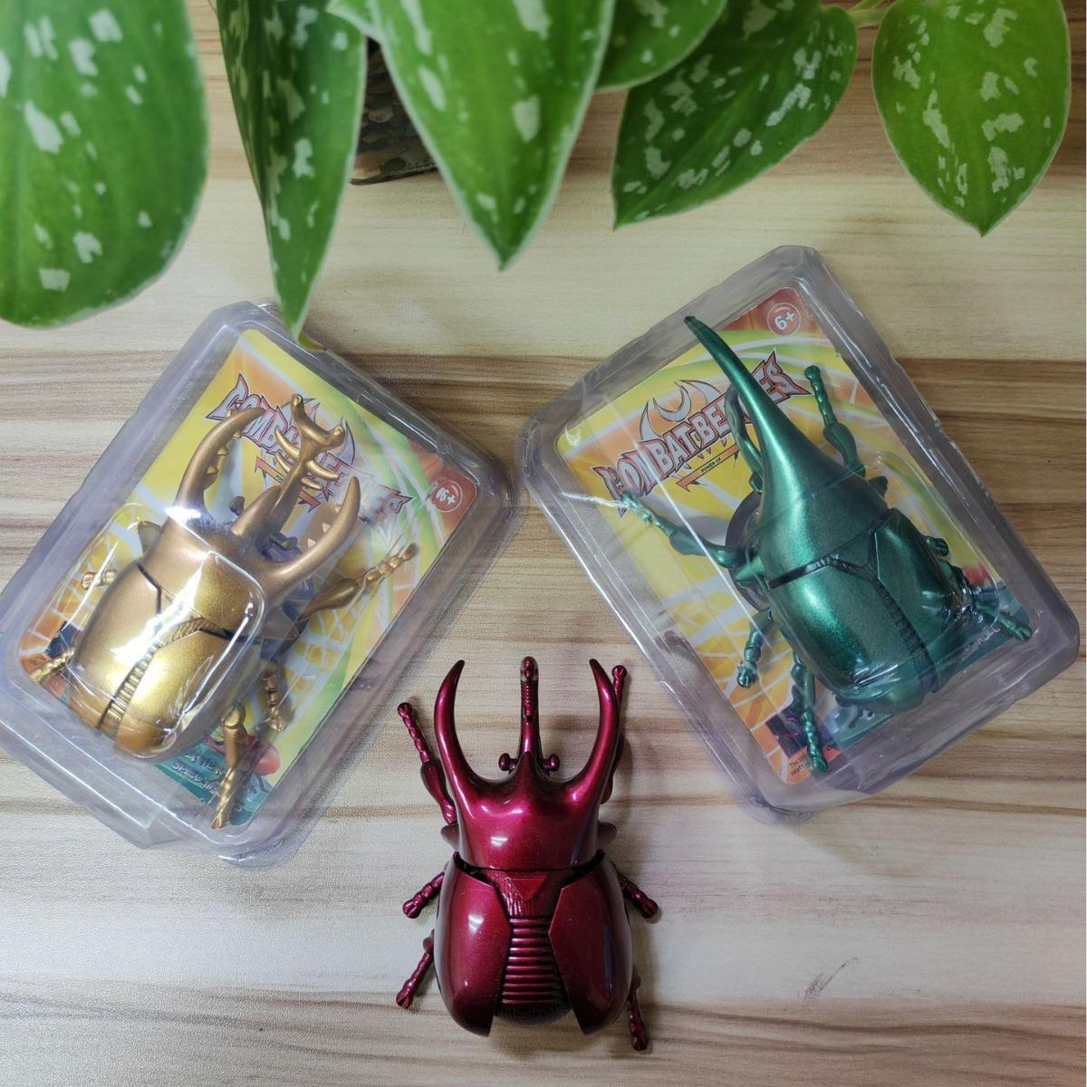 cross-border creative wind-up chain simulation fighting beetle naruto insect model children's observation educational toys full figure