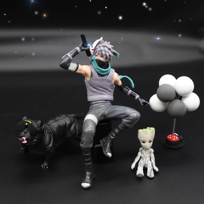 Naruto Anime Car Decoration Kakashi GRUIT Car Interior Dashboard Hand Office One Piece Dropshipping full figure