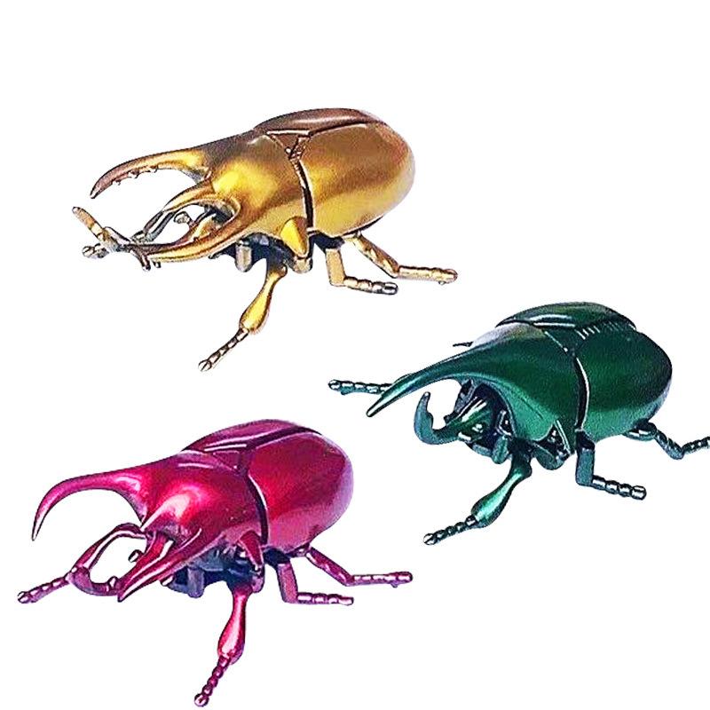 cross-border creative wind-up chain simulation fighting beetle naruto insect model children's observation educational toys Item Picture