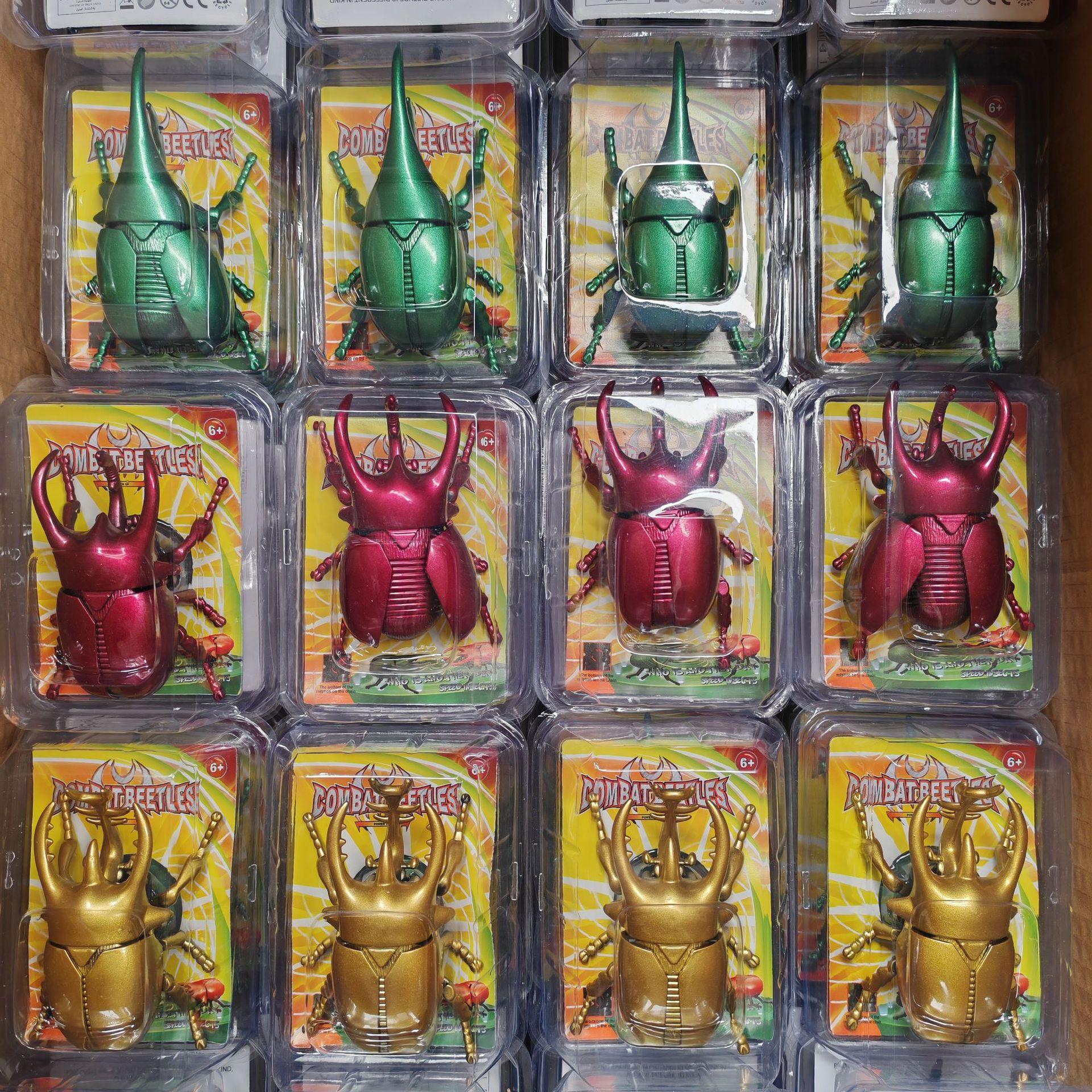 cross-border creative wind-up chain simulation fighting beetle naruto insect model children's observation educational toys details Picture