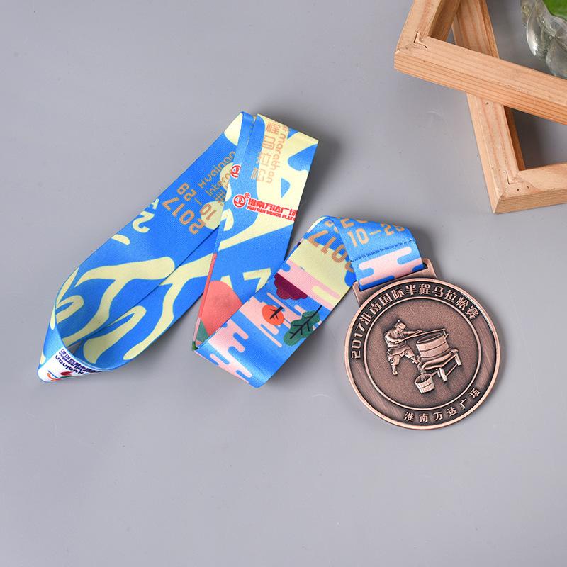 wholesale customized medal metal licensing authority marathon bronze medal students & school medal enterprise recognition medal details Picture