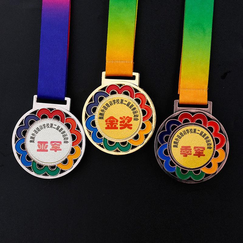 new medal making school sports games kindergarten metal medal children wheat gold and silver bronze medal spot formulation Application Scenario