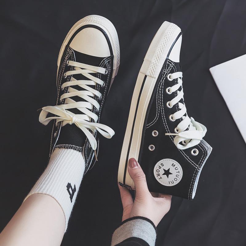 1970 high-top replica canvas shoes women's korean-style ins retro casual sneakers vulcanized rubber shoes couples shoes for men and women