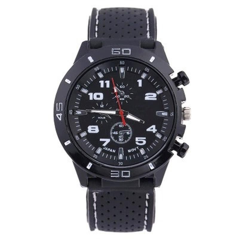 Popular AliExpress EBay Glue Fashion Sports Men's Watches Stitching Strap Silicone Student Watch Wholesale Item Picture