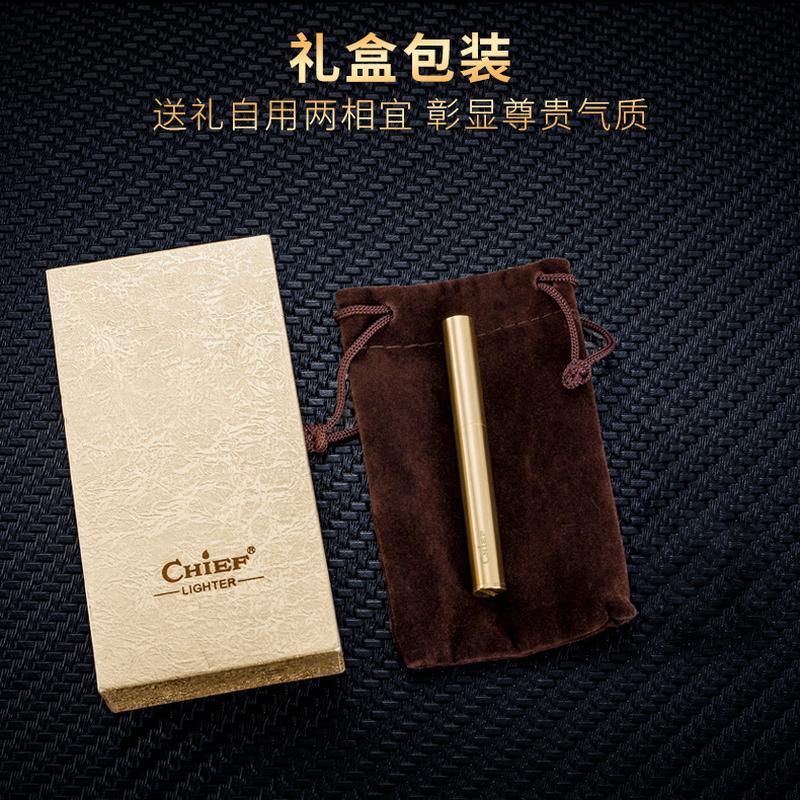 nunchaku chief kerosene grinding wheel lighter personality double cut dragon stick brass lighter gift box Application Scenario
