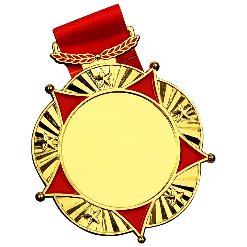 spot general metal medal marathon wheat medal customized school games kindergarten medal details Picture