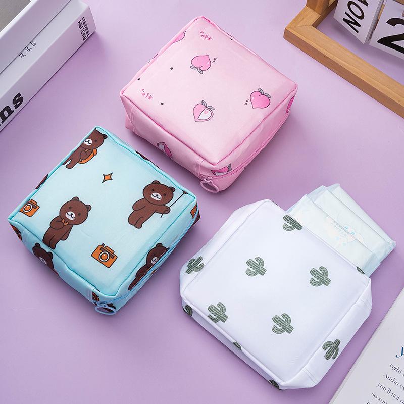 large capacity sanitary napkin storage bag student pack sanitary pads portable portable monthly event sanitary napkin storage menstrual pouch