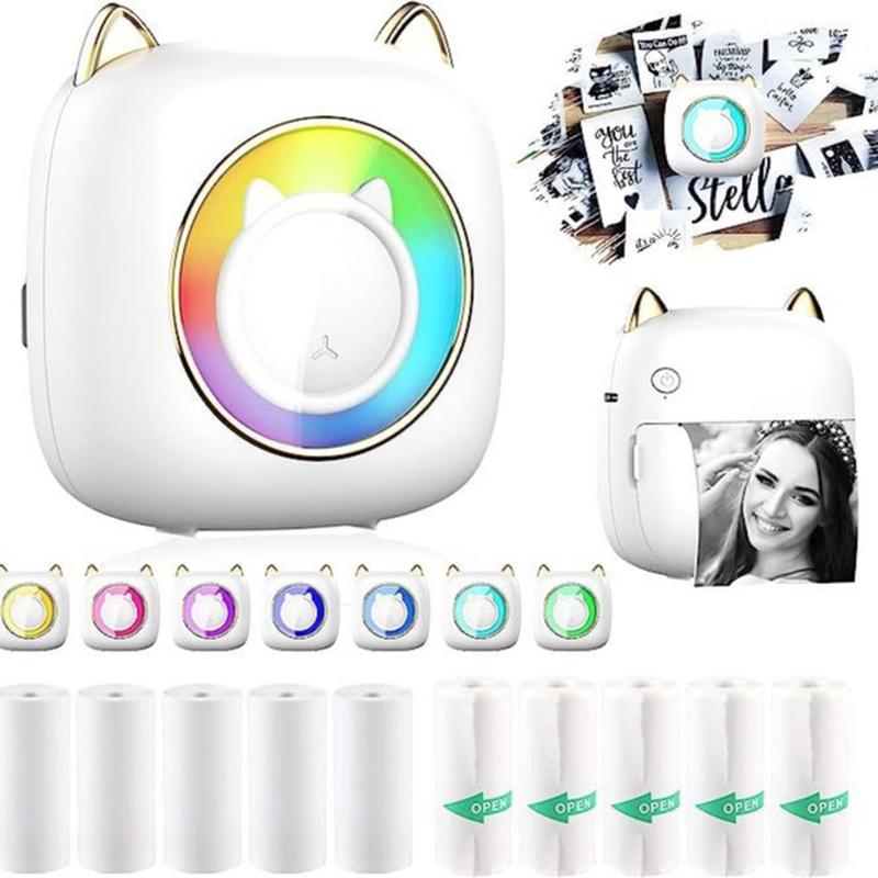 Mini Wrong Question Printer Student Portable Thermal Sensitive Adhesive Sticker Printer Bluetooth Connection Thermal Printer