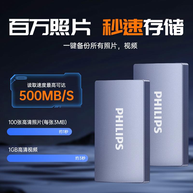 philips factory wholesale direct sales mobile hard disk external wiring ssd portable game high-speed mobile hard disk Specification drawing