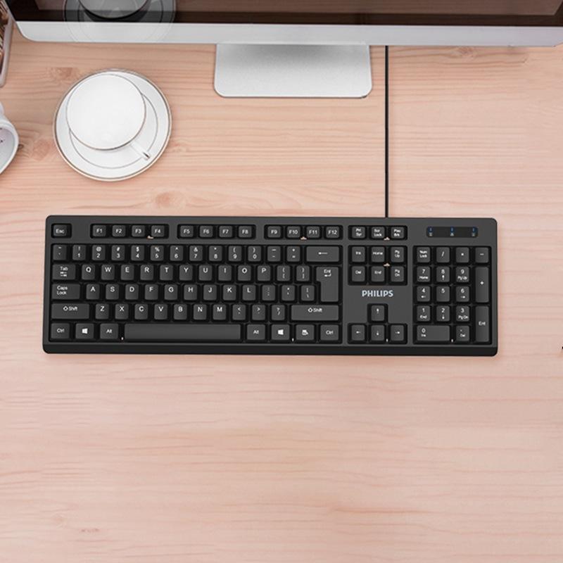philips spt6234 k234 keyboard usb wired office home keyboard laptop desktop computer full figure