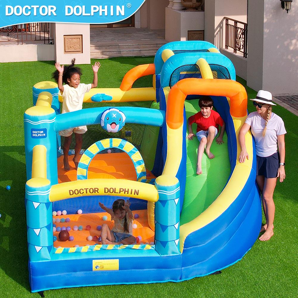 doctor dolphin | inflatable castle small children jumping bed home inflatable castle slide inflatable castle wave pool