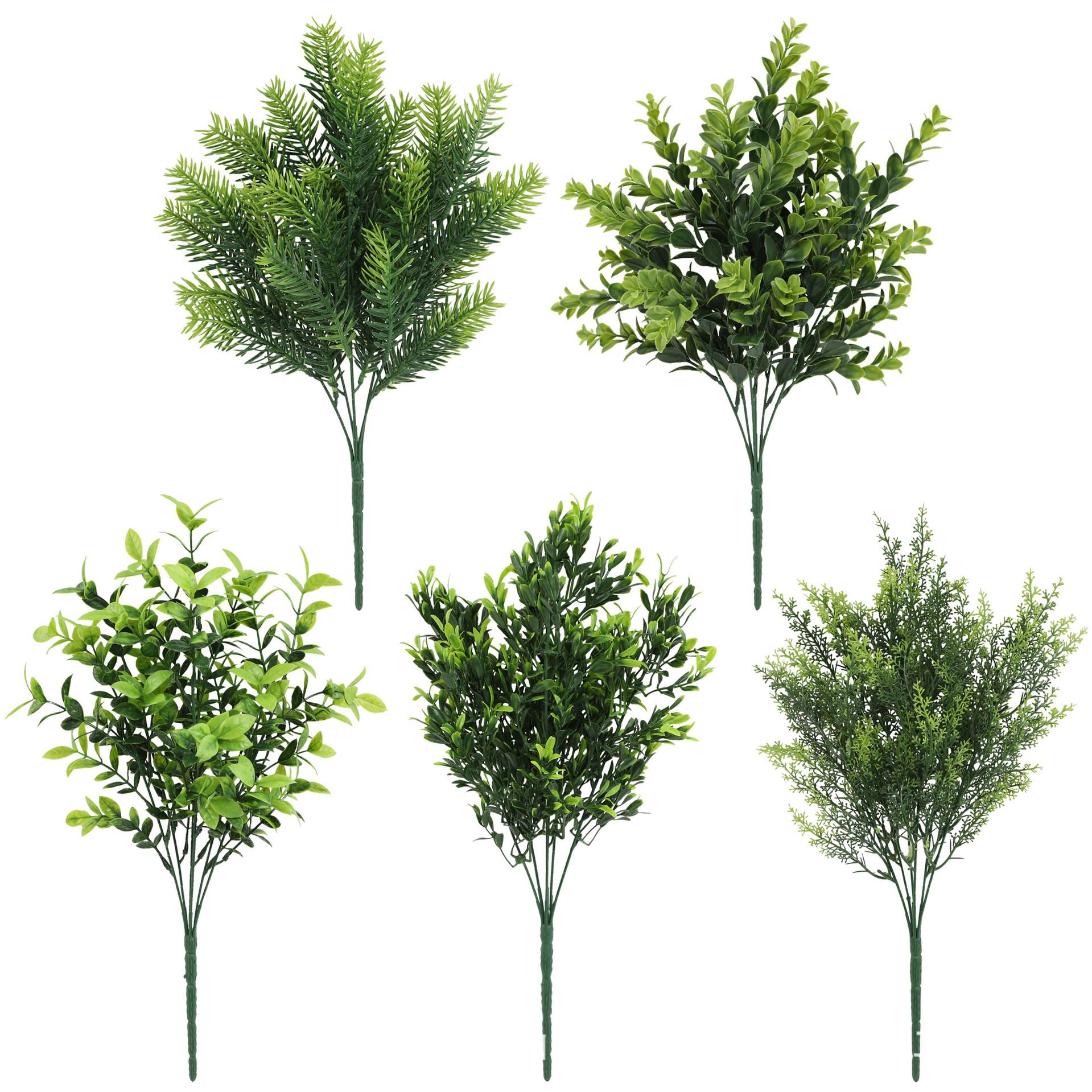 artificial green plant handle bundle plastic artificial plant artificial flower artificial plant wholesale