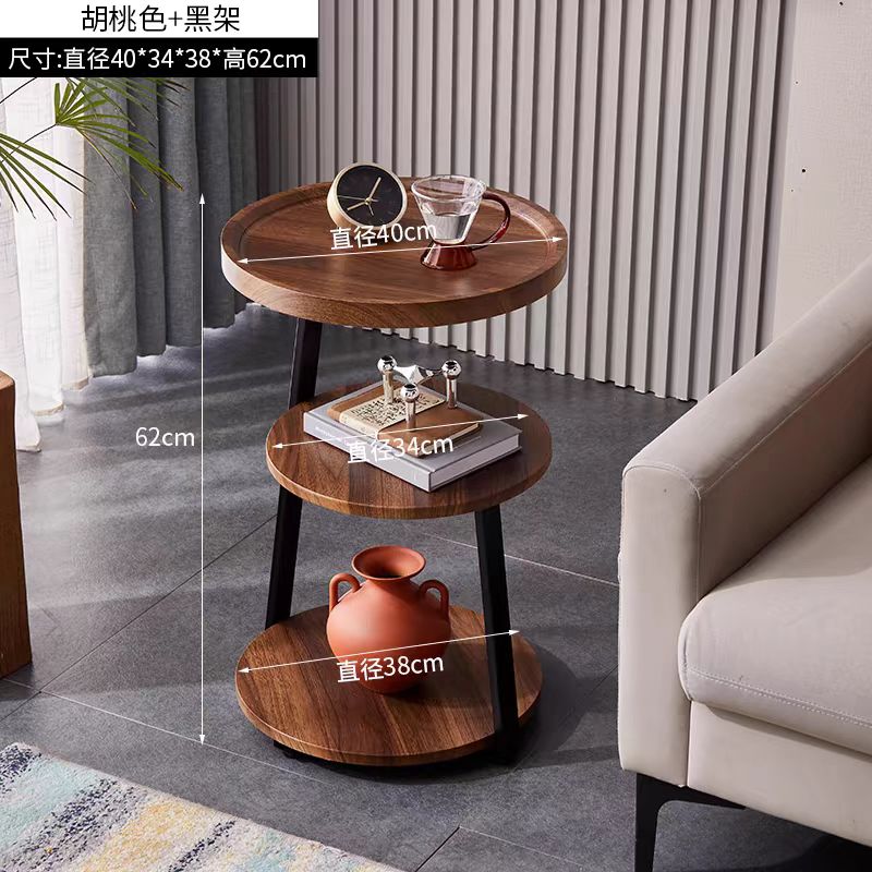 Light luxury three-story side table, small living room, home hotel side table, homestay sofa, cabinet beside, Nordic corner table, coffee table Specification image