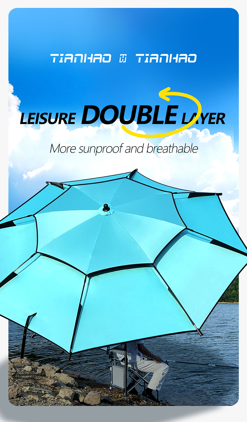 long walking stick style -Outdoor Umbrella-Black Coating详情2