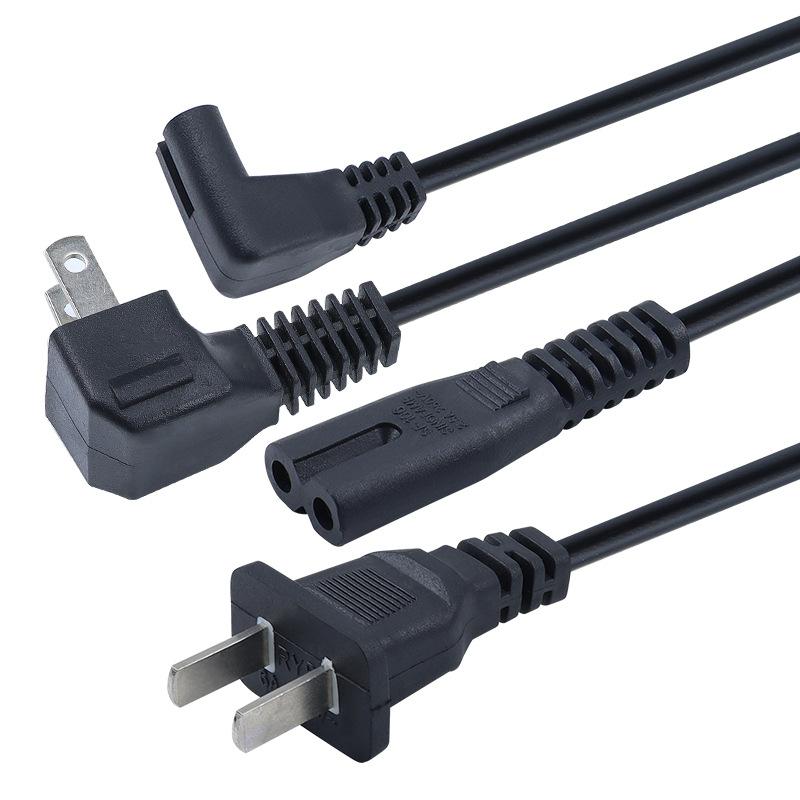 letv hisense samsung tcl philips lcd tv audio power cord two 2 holes 8 eight words single and double elbow Item Picture