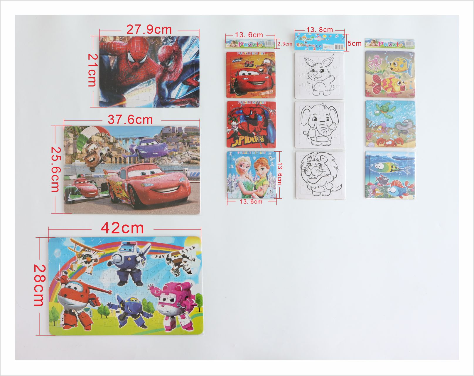 三联 二联 一联 拼图 外贸 带笔拼图 卡递拼图白底实物图