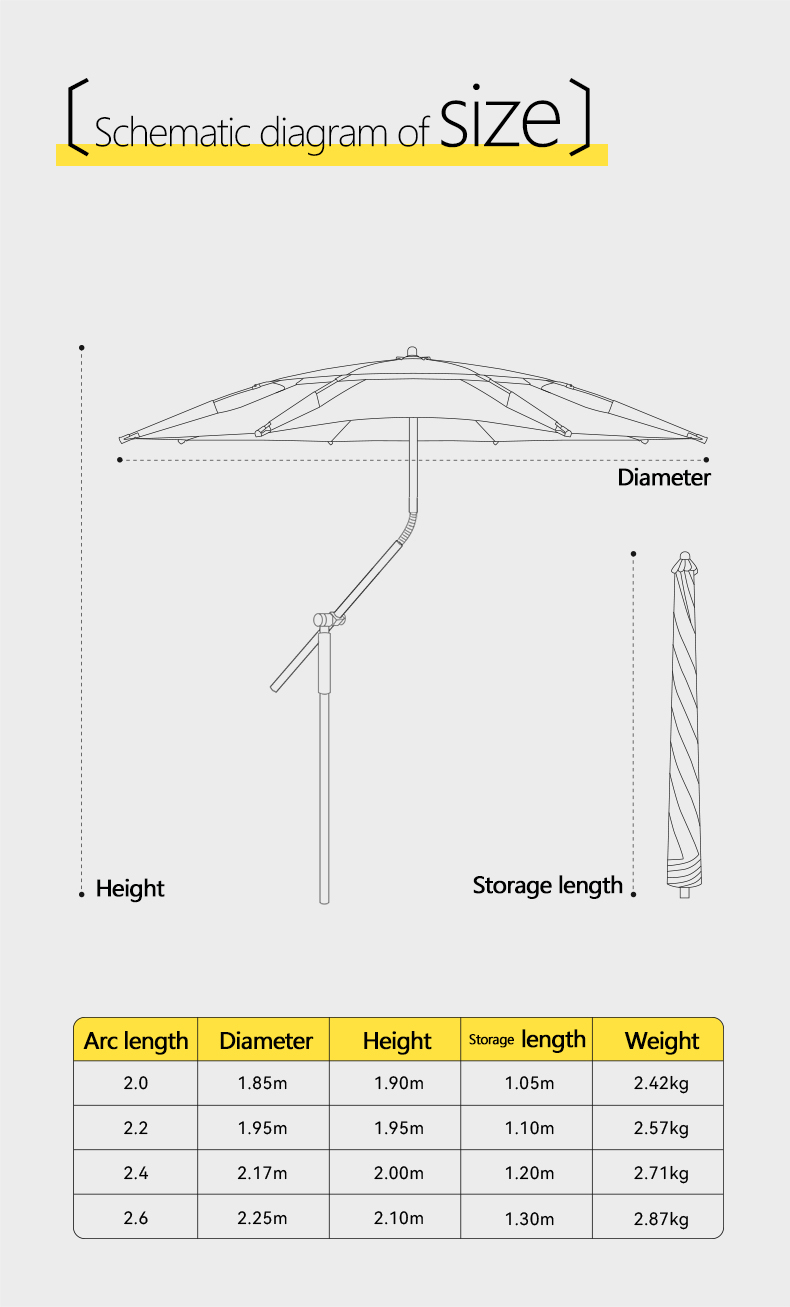 long walking stick style -Outdoor Umbrella-Black Coating详情10