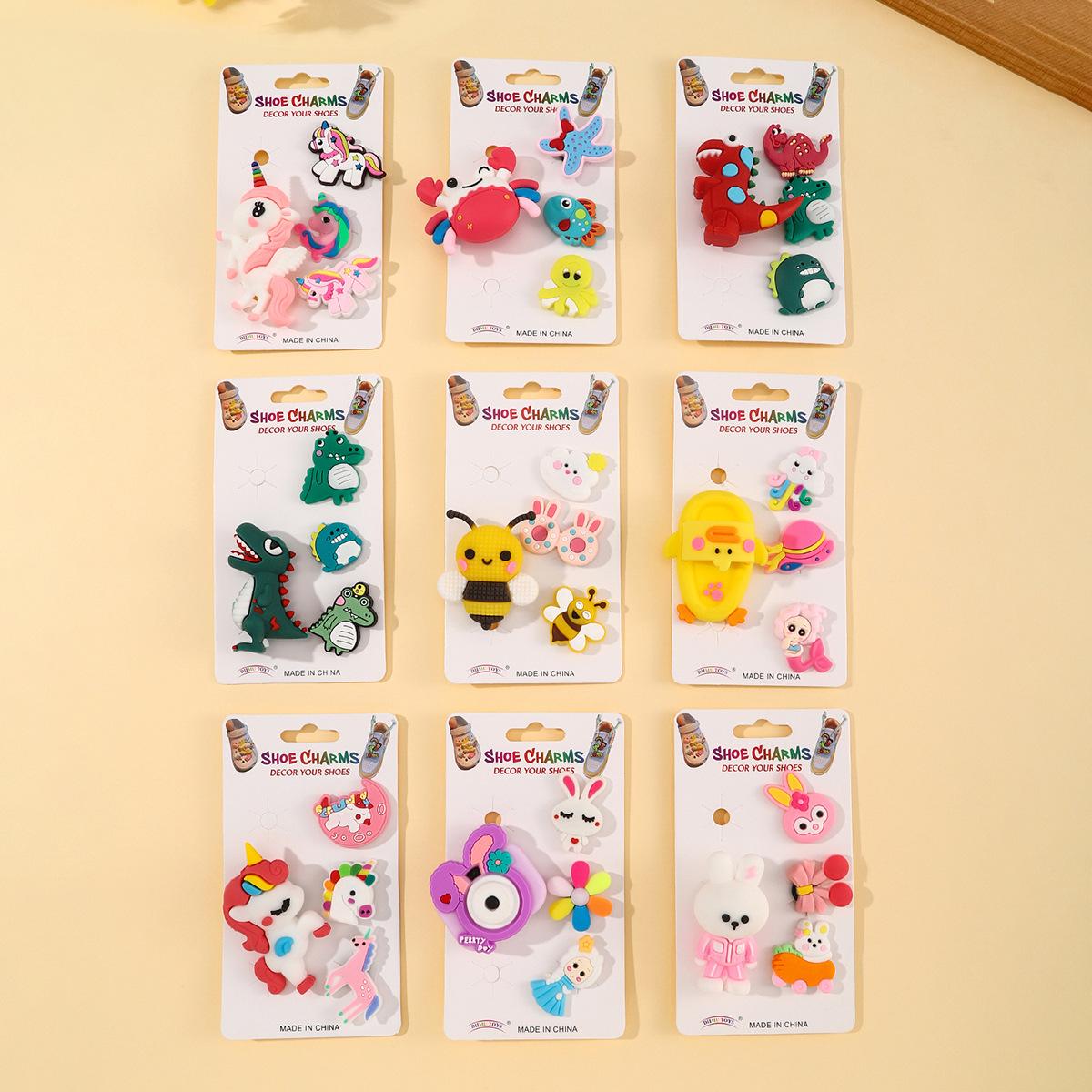 3d hole stereo shoe accessories shoe buckle diy decorative unicorn bee cartoon crab shoe ornament accessories detachable