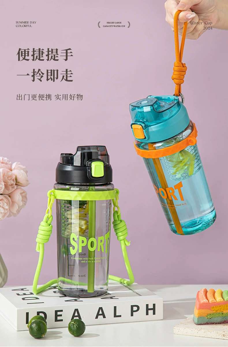 S150-TY-0959 Sports water bottle Fitness kettle High temperature resistant straw cup Portable space cup flower tea cup undefined