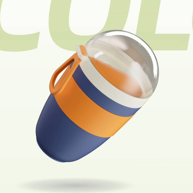 S42-6787 New oatmeal cup, yogurt cup with cover, scoop to go, double breakfast cup for office use details Picture