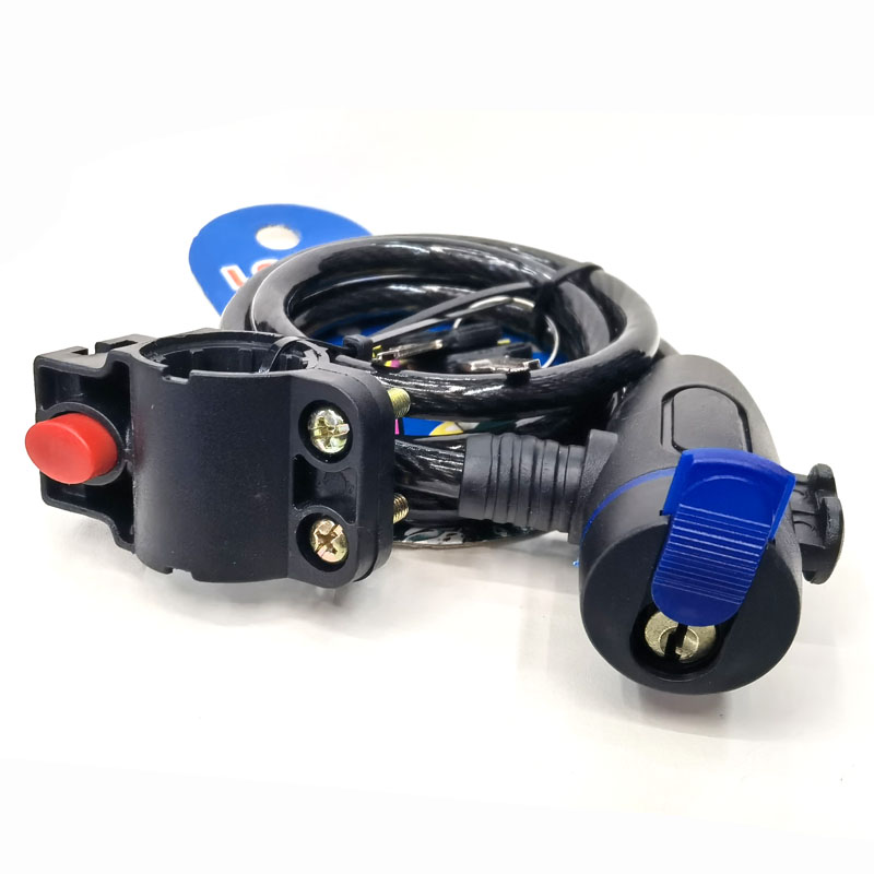 673-8 Bicycle key Lock Anti-theft Electric Bicycle Steel Cable Lock Portable Ring Lock Electric Bicycle Anti-theft Lock Specification image