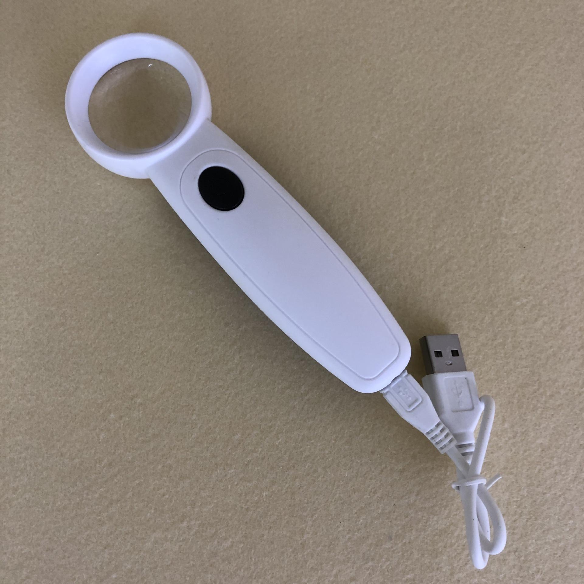 Handheld HD Rechargeable Magnifying Glass LED Light MG6H-2C Reading Glasses Magnifying Glass full figure
