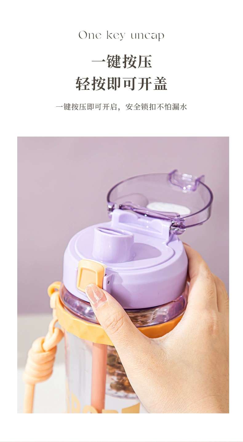 S150-TY-0959 Sports water bottle Fitness kettle High temperature resistant straw cup Portable space cup flower tea cup undefined
