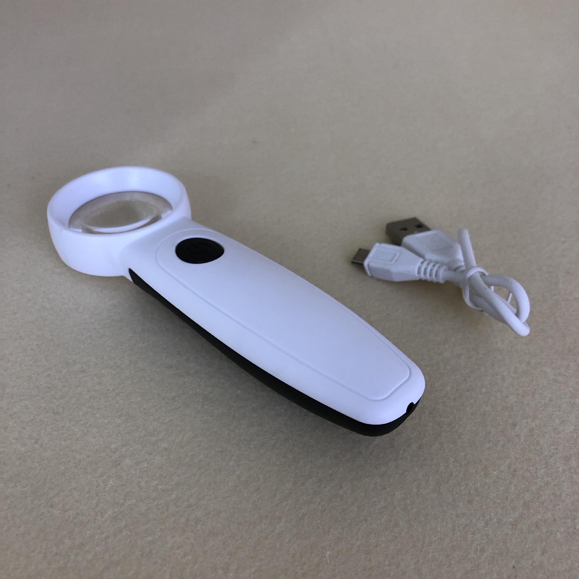 Handheld HD Rechargeable Magnifying Glass LED Light MG6H-2C Reading Glasses Magnifying Glass Specification drawing