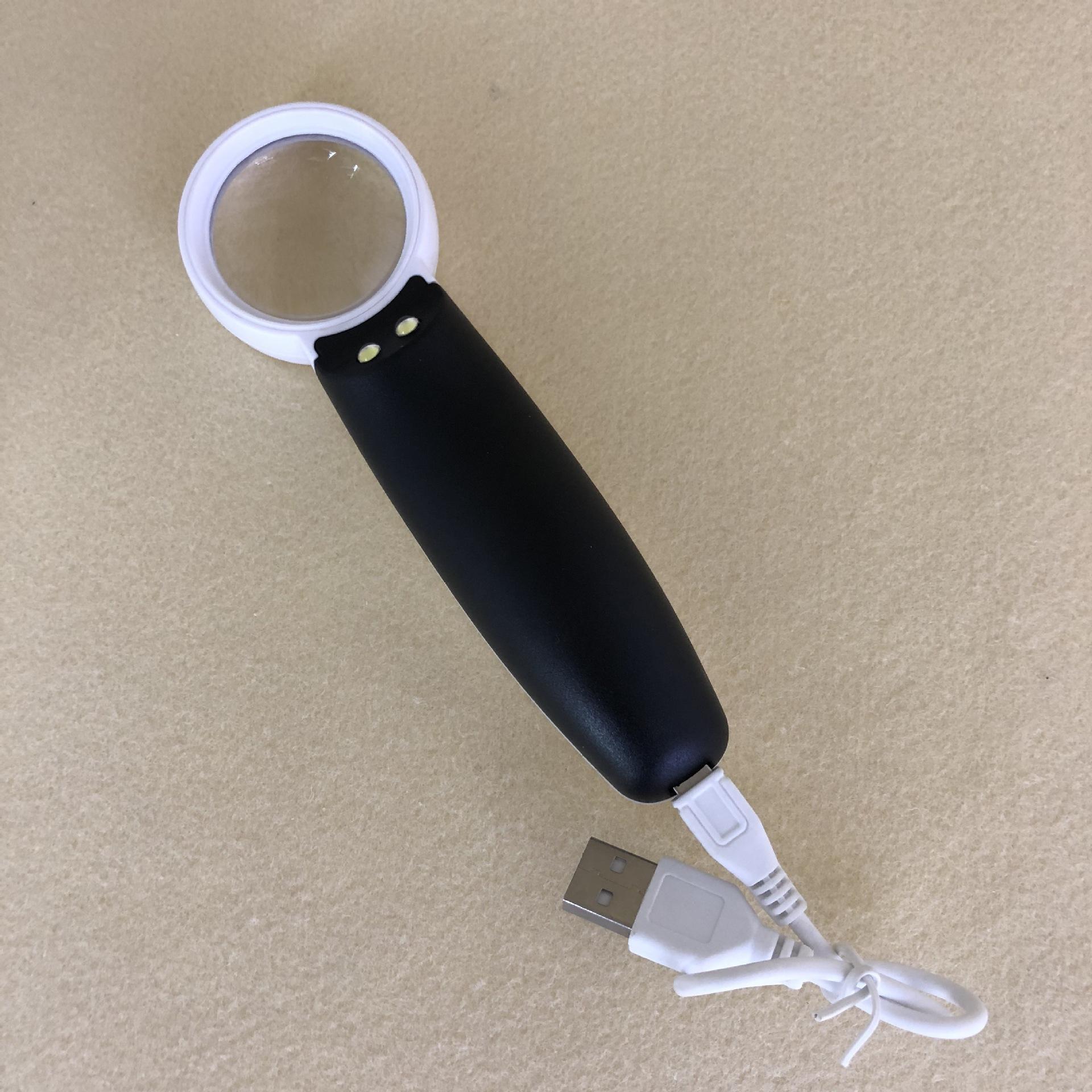 Handheld HD Rechargeable Magnifying Glass LED Light MG6H-2C Reading Glasses Magnifying Glass details Picture