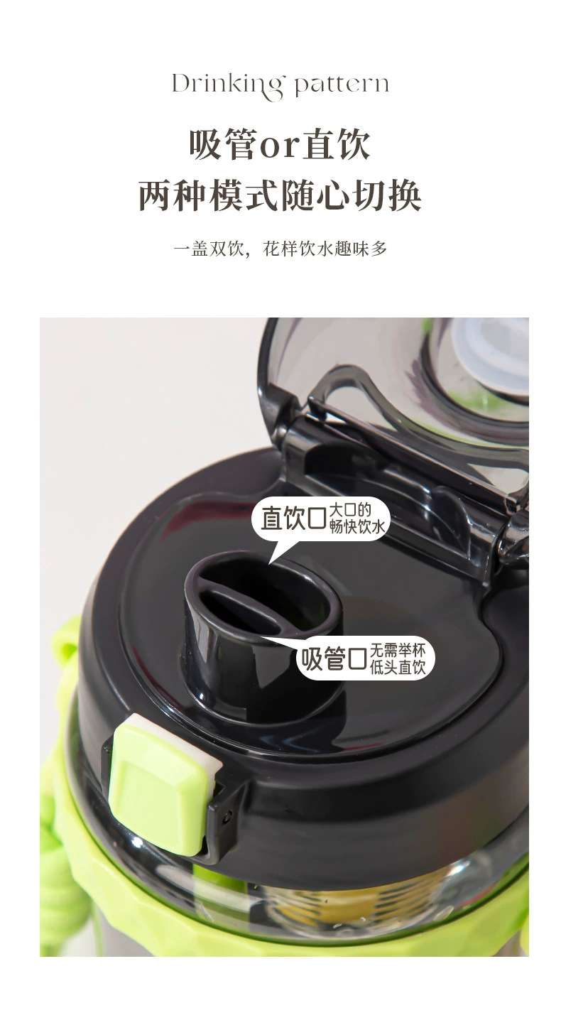 S150-TY-0959 Sports water bottle Fitness kettle High temperature resistant straw cup Portable space cup flower tea cup undefined