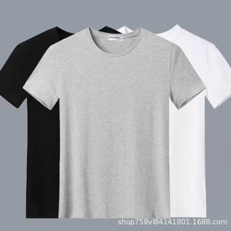 factory wholesale men's solid color thermal transfer short sleeve modal advertising shirt blank t-shirt sublimation t-shirt t-shirt t-shirt t-shirt