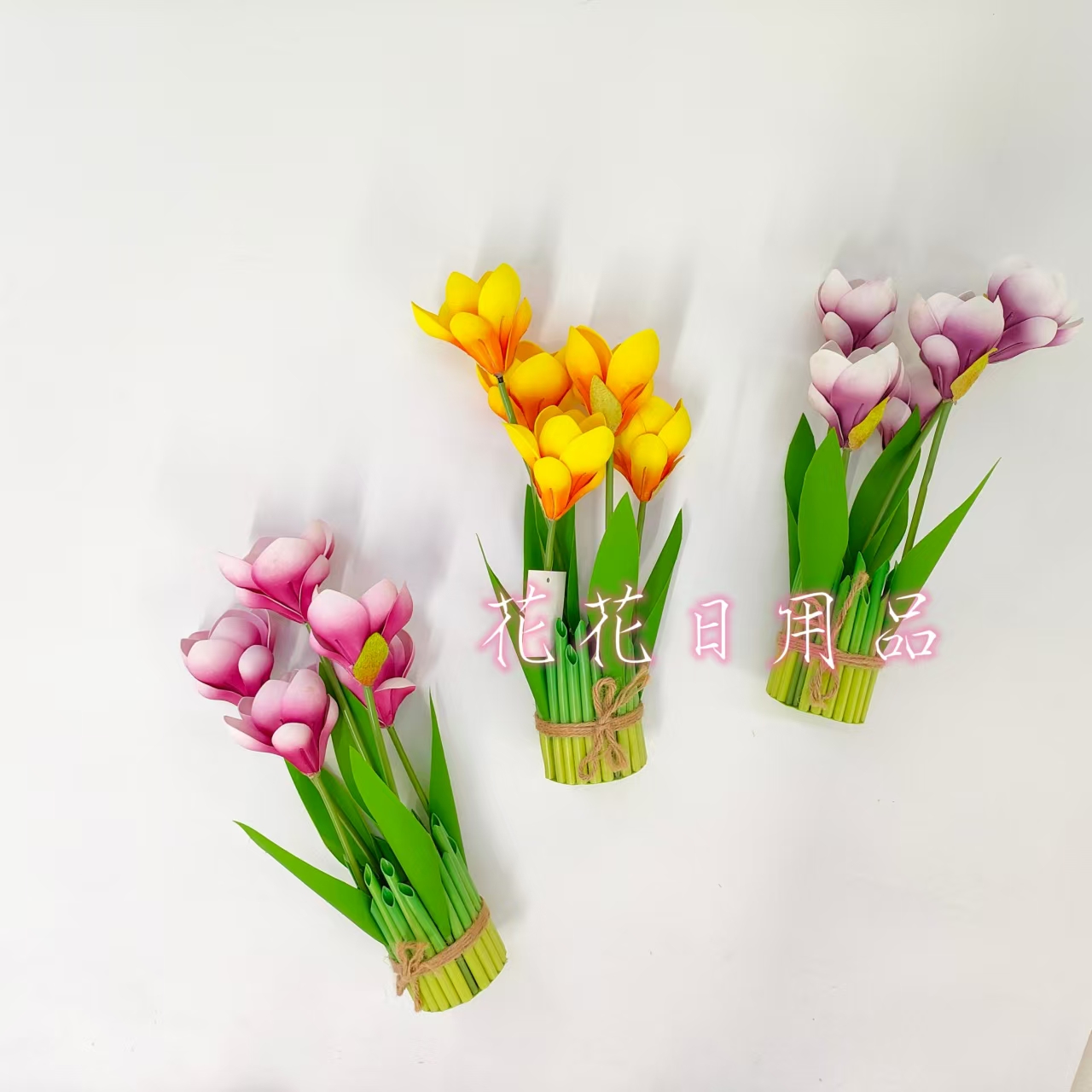 仿真花假花盆景5头莲花装饰品详情7