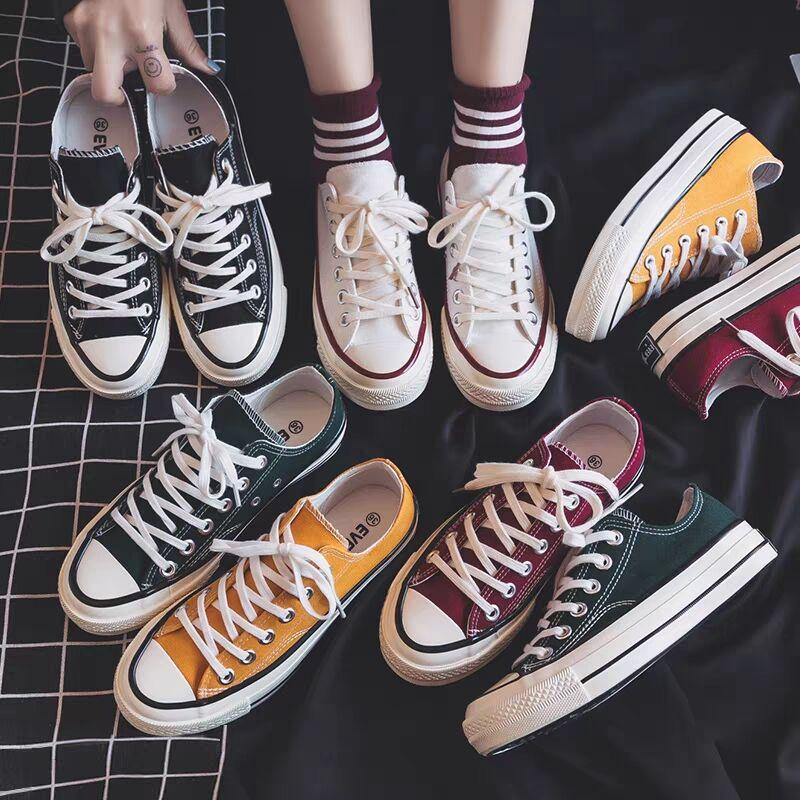1970s replica low-top canvas shoes women's summer harajuku street shot retro student shoes tiktok same fashion shoes