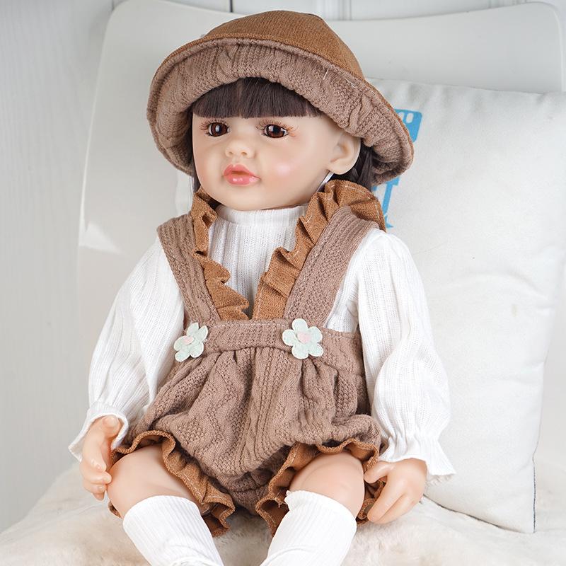 new girl toy reborn doll simulation baby soft rubber doll large doll cross-border e-commerce wholesale