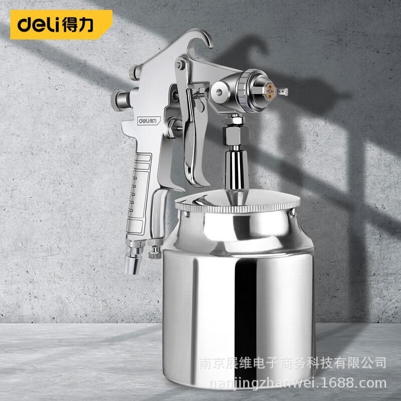 deli paint spray gun paint spraying gun lower pot pneumatic tool upper pot spray sprayer car paint sprinkling can